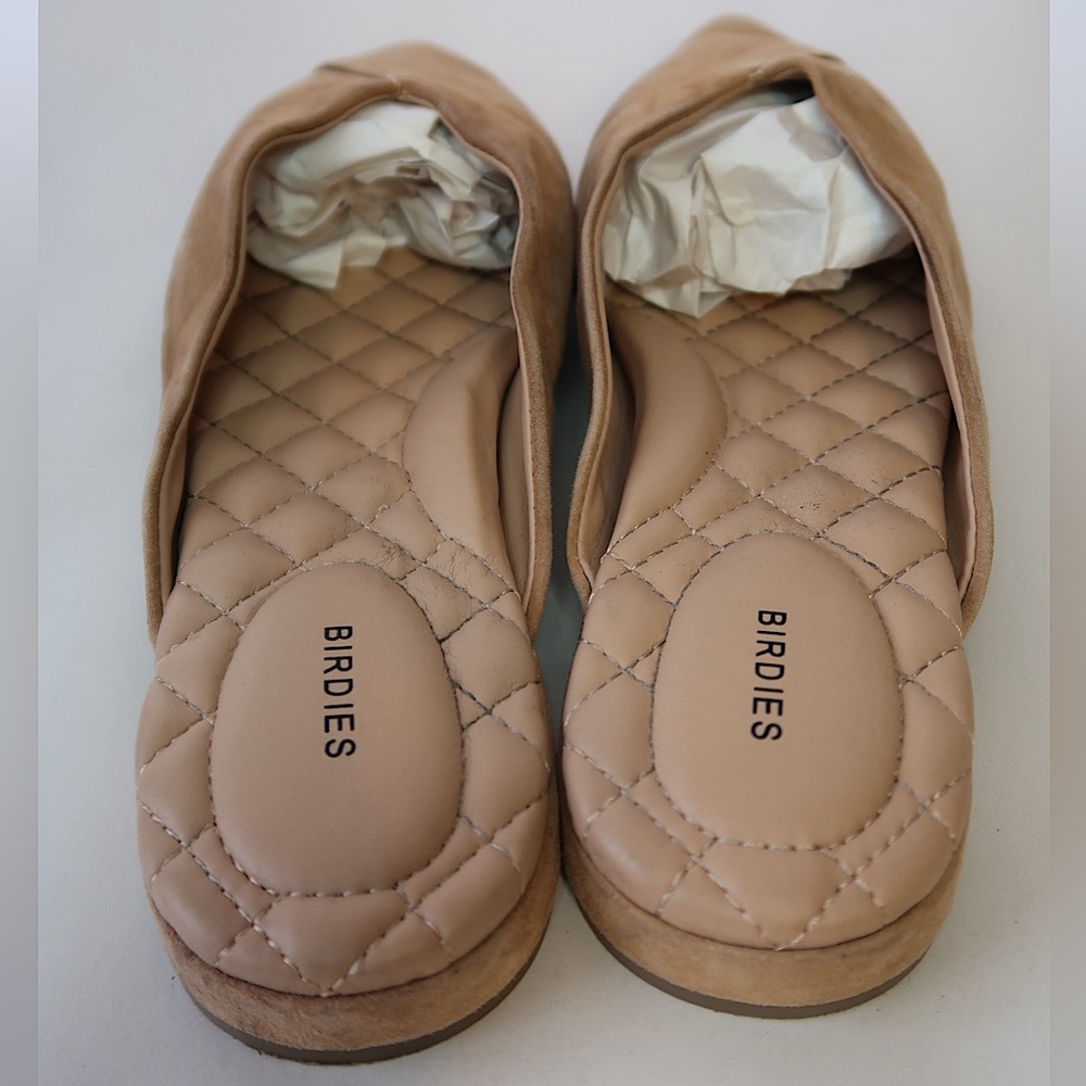 Birdies Tan Suede Pointed-Toe Slide Flats - Picture 5 of 8